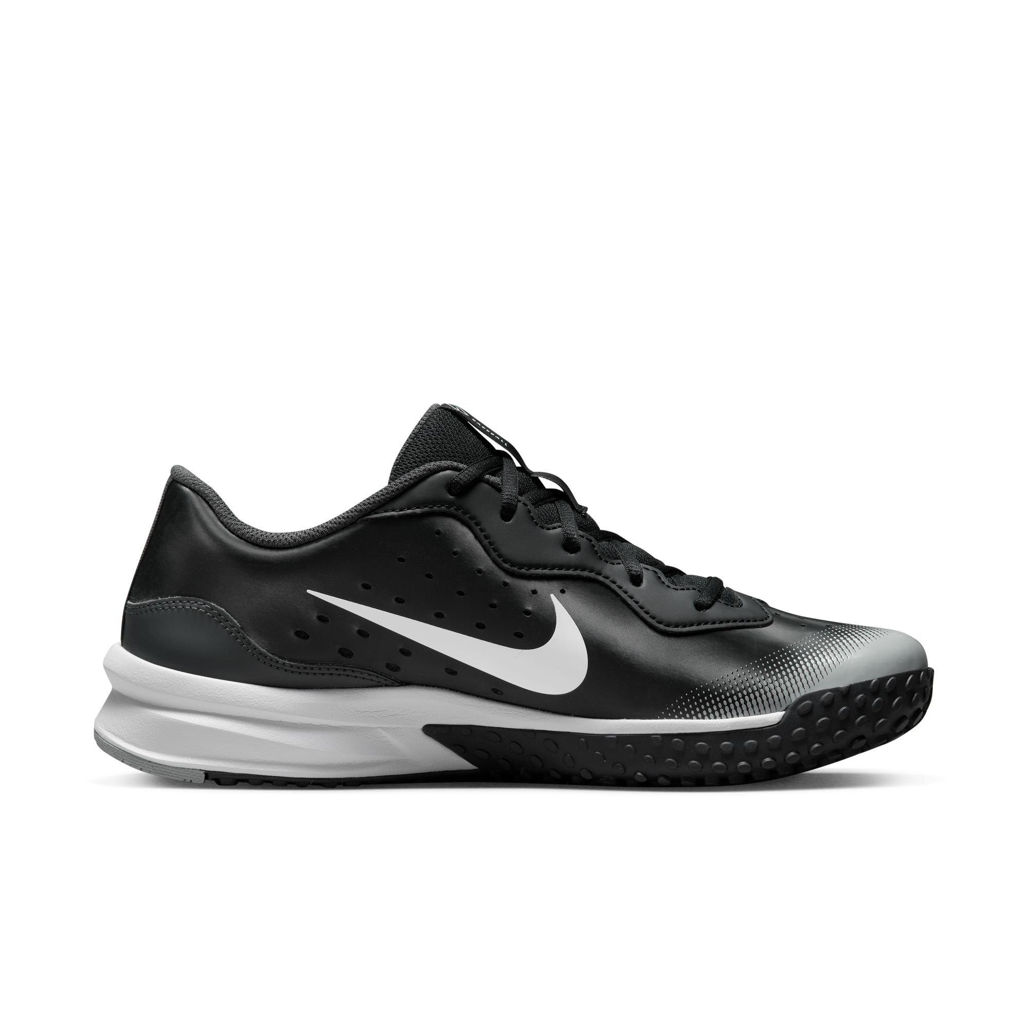 Nike Alpha Huarache Varsity 4 Turf "Black/White/Smoke Grey" Men's Baseball Cleat - BLACK/GREY
